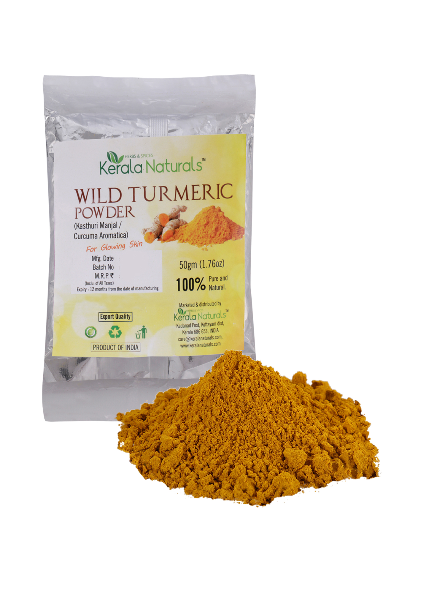 Kasturi Turmeric Powder 50 Gm Kerala Naturals