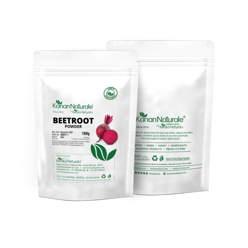 100% Pure Beetroot (Beta vulgaris rubra) Powder 100 gm - Kerala Naturals